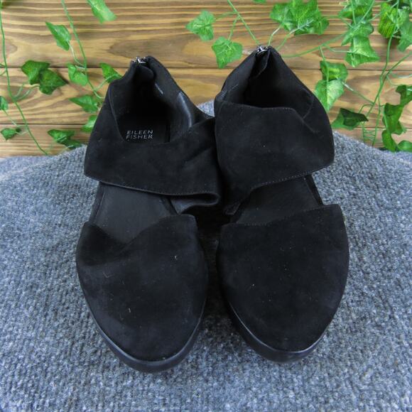 Eileen Fisher Women's Mary Jane Black Leather Sz 8.5 Medium Gently Used 2025 - Picture 2 of 6